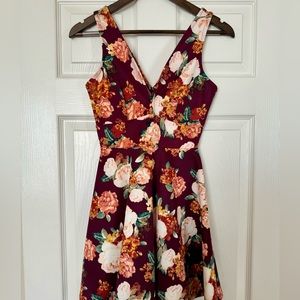 Floral Fit and Flare Mini Dress
